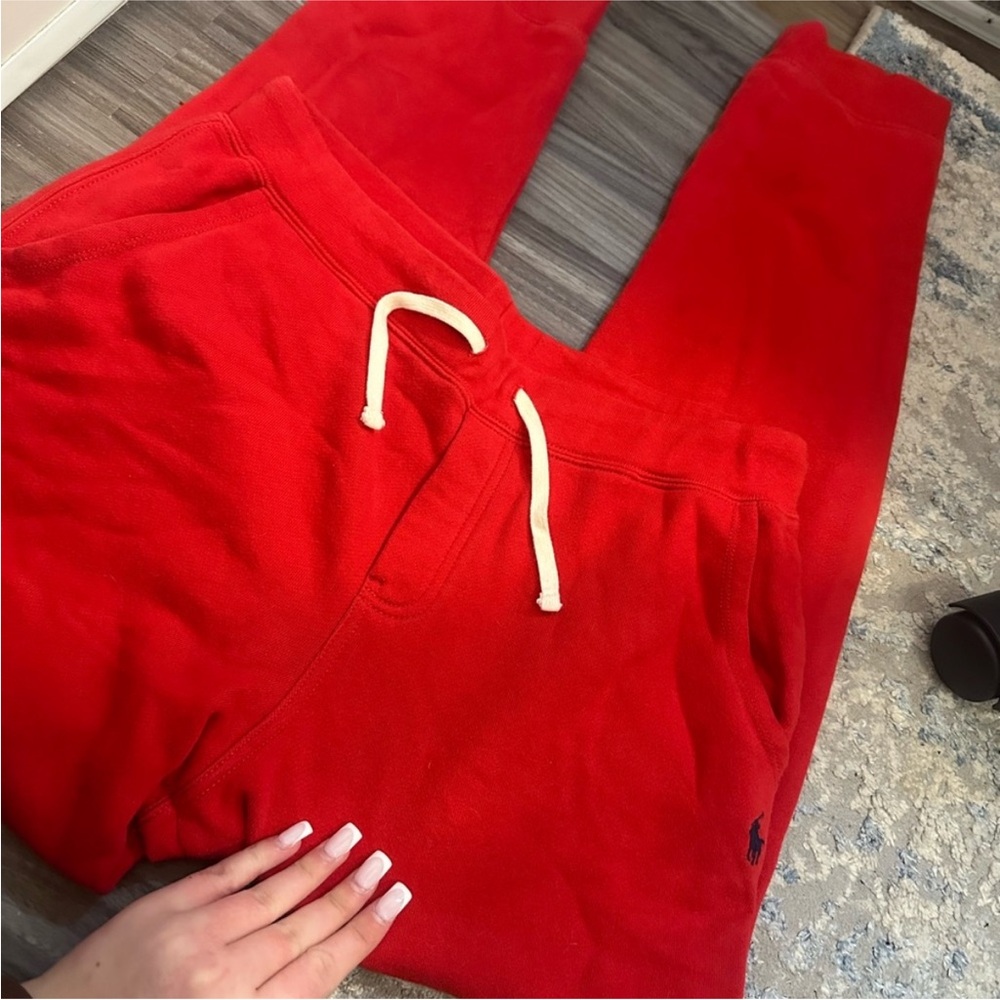 Polo Ralph Lauren red sweats